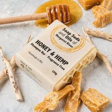 Load image into Gallery viewer, Honey and Hemp Shampoo Soap Bar Fragrance Free